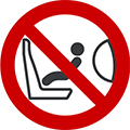 Symbol Beifahrer-Airbag ein