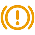 Bremsanlagen-Störungssymbol in Orange